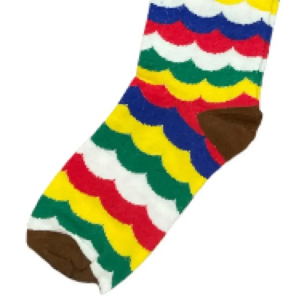 2 pairs - Colorful Fall Funny Socks Wavy Stripe Women Socks